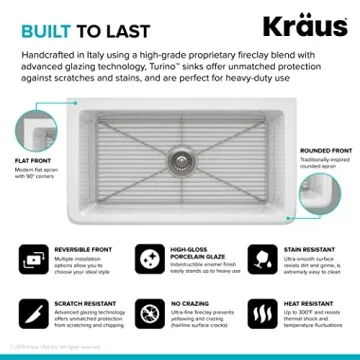 Kraus 33-Inch Fireclay Kitchen Sink for Elegant Functionality