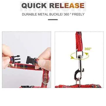 Adjustable Cat Harness with Removable Bowtie Set