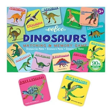 eeBoo Dinosaur Memory Game for Kids 3 Years