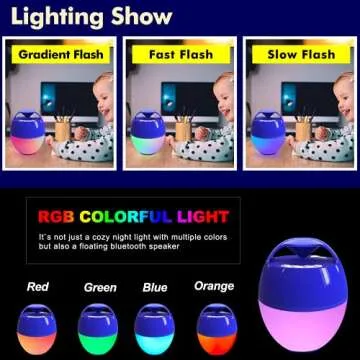 KingSom Portable Bluetooth Pool Speaker with Colorful Lights