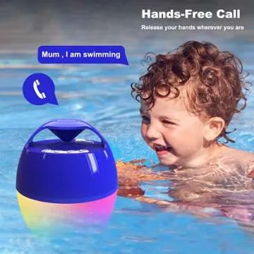 Colorful Portable Bluetooth Pool Speaker with Lights