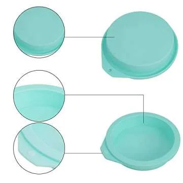 Staruby 6-Pack 4 Inch Silicone Cake Molds for Perfect Baking