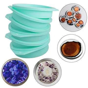 Staruby 6-Pack 4 Inch Silicone Cake Molds for Perfect Baking