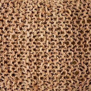 Jute Pouf Ottoman - Hand Knitted Comfort & Style
