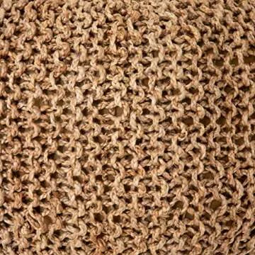 Jute Pouf Ottoman - Hand Knitted Comfort & Style