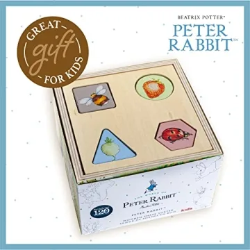 KIDS PREFERRED Peter Rabbit Wooden Shape Sorter for Toddlers