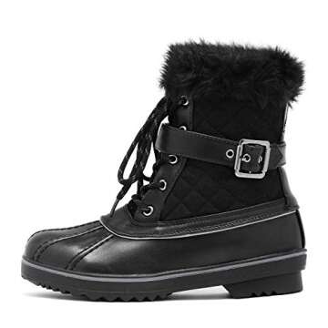 DREAM PAIRS Women's River 3 Waterproof Winter Snow Boots - Size 5 M US