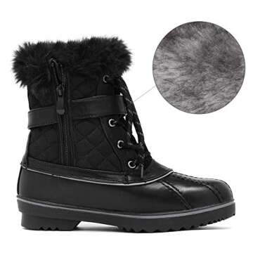 DREAM PAIRS Women's River 3 Waterproof Winter Snow Boots