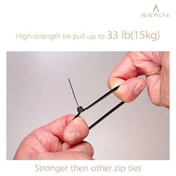 Heavy Duty BEADNOVA Cable Ties | 100 Pcs for All Uses