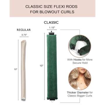 YOSHUYUKI Jumbo Velvet Heatless Curlers Set