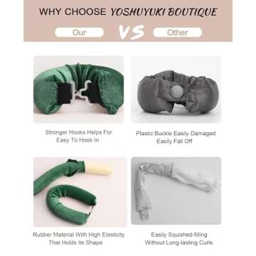 YOSHUYUKI Jumbo Velvet Heatless Curlers Set