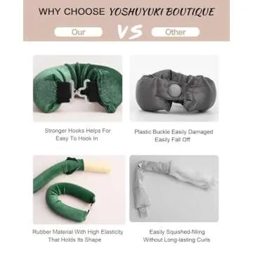 YOSHUYUKI Jumbo Velvet Heatless Curlers Set