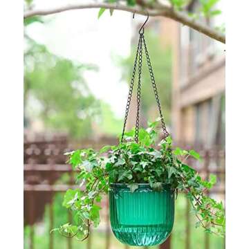 Melphoe Self Watering Hanging Planters 2 Pack Elegant Style