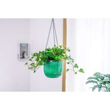 Melphoe Self Watering Hanging Planters 2 Pack Elegant Style