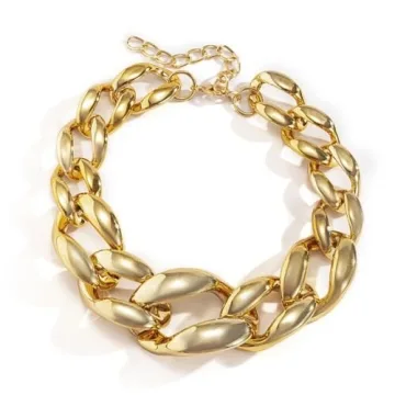 Octwine Dainty Chunky Choker Cuban Link Chain Necklace - Stylish Accessory for Women
