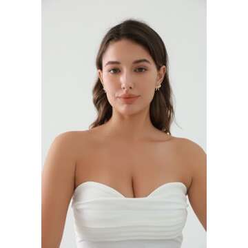 Bow Earrings Gold Sliver Stud Earrings for Women Jewelry Set