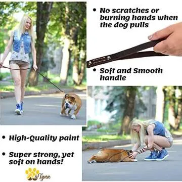 ADITYNA Premium Leather Dog Leash - Durable & Comfortable