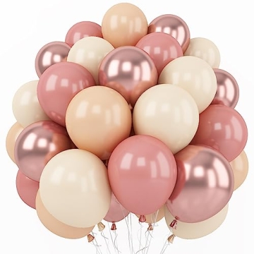 Elegant Retro Blush Pink Balloons Set for Celebrations