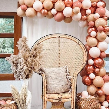 Elegant Retro Blush Pink Balloons Set for Celebrations