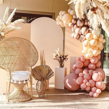 Elegant Retro Blush Pink Balloons Set for Celebrations