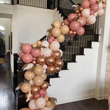 Elegant Retro Blush Pink Balloons Set for Celebrations