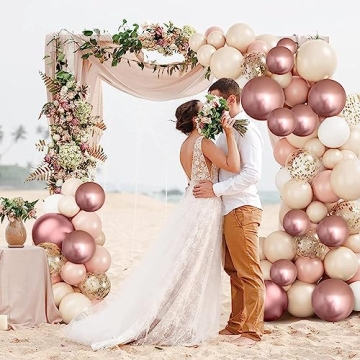 Elegant Retro Blush Pink Balloons Set for Celebrations