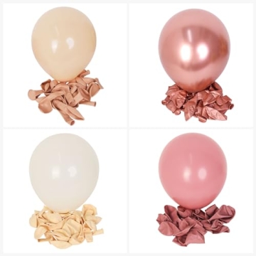 Elegant Retro Blush Pink Balloons Set for Celebrations