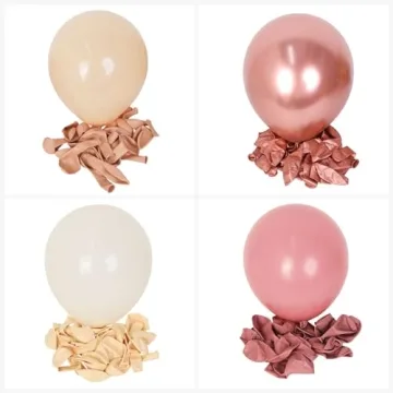 Elegant Retro Blush Pink Balloons Set for Celebrations
