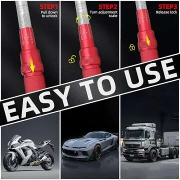 1/4 3/8 1/2-inch Drive Click Torque Wrench, 3Pcs Torque Wrench Set 20-200ft .lb, 10-110ft.lb, 10-170ft.lb ,±3% Accuracy, 72-Tooth Dual Scale Torque Wrenches for Bike, Moto, Car Repair Maintenance