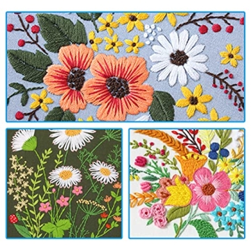 Nuberlic 4 Pack Embroidery Kit - Perfect for Beginners & Crafters