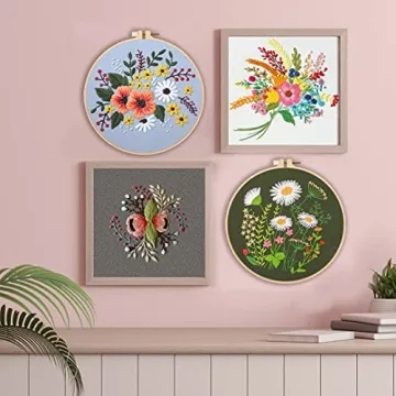 Nuberlic 4 Pack Embroidery Kit - Perfect for Beginners & Crafters