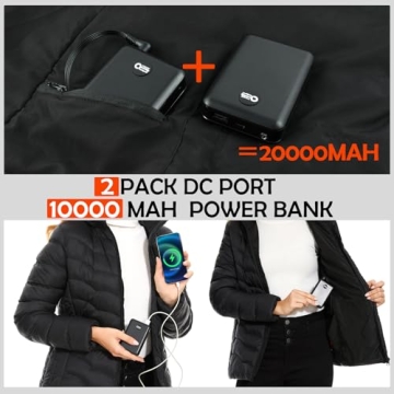 QTREE Women's Heated Jacket with 2 Battery Packs