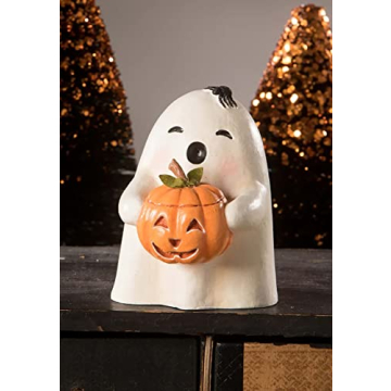 Bethany Lowe Ghost Gilbert with Pumpkin - Unique Gift