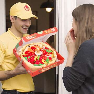 CROWDJOLLY Funny Pizza Socks Box for Men Teen Boys Dad Women - Fun Crazy Novelty Cool Silly Funky Food Socks Gifts - Unique Gag Gift Ideas for Mens Birthday Father Day Christmas Stocking Stuffers