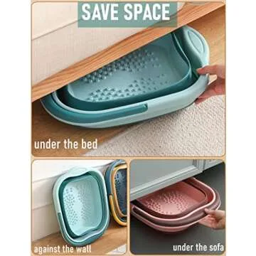 DoroSun Foldable Foot Bath with Handle for Spa Soaking