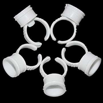 MADLUVV Professional Brow Artistry Ring Cups for Brow Makeup Ink Pigment & Lash Extension Glue, 1.5c...