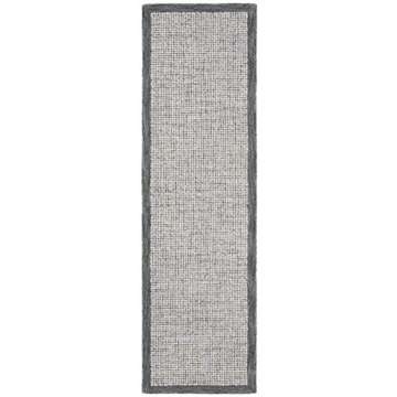 SAFAVIEH Abstract Collection Runner Rug - 2'3" x 8', Navy & Ivory, Handmade Wool, Ideal for High Tra...