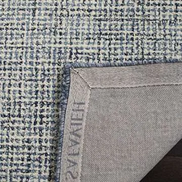 SAFAVIEH Abstract Collection Runner Rug - 2'3" x 8', Navy & Ivory, Handmade Wool, Ideal for High Traffic Areas in Living Room, Bedroom (ABT220C)