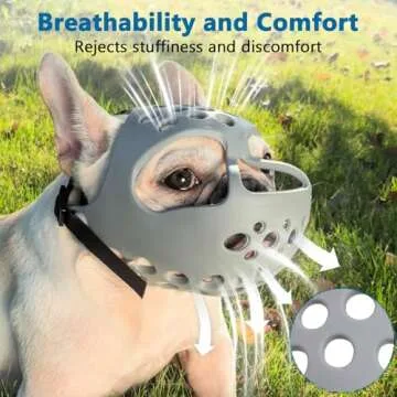 BARKLESS Short Snout Dog Muzzle for French Bulldogs and Pugs