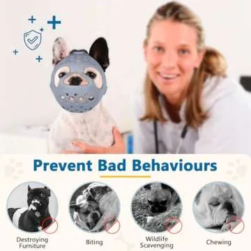 BARKLESS Short Snout Dog Muzzle for French Bulldogs and Pugs