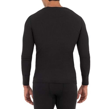 Eco-Friendly Fruit of the Loom Thermal Crew Top in Black