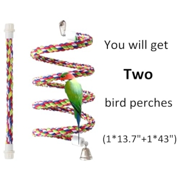 Petsvv Rope Bungee Bird Toy for Small Birds - Fun & Flexible
