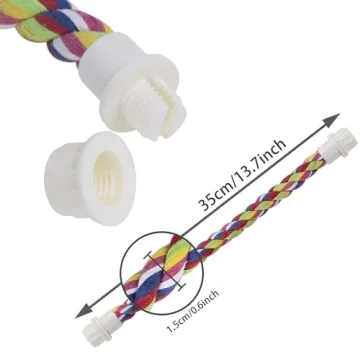 Petsvv Rope Bungee Bird Toy for Small Birds - Fun & Flexible