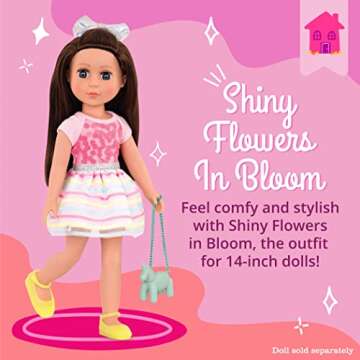 Glitter Girls by Battat - Shiny Flowers In Bloom Outfit -14" Doll Clothes– Toys, Clothes & Accesso...