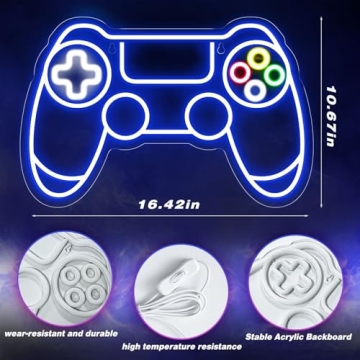 LED Gamepad Neon Sign - Perfect for Gamers Decor