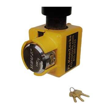 5th wheel/Kingpin Coupler/Hitch Trailer Lock and Includes Trimax Puck Lock