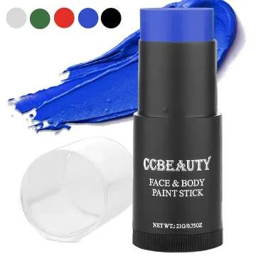 CCBeauty Professional Blue Face Body Paint Stick - Non-Toxic SFX Makeup