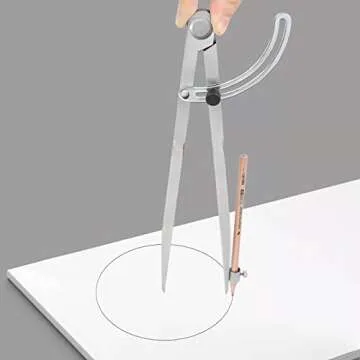 Precision 8" Woodworking Compass - Reliable & Durable for Arts & Crafts