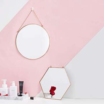 Elegant Dahey Hanging Circle Mirror 11.75" for Home Decor