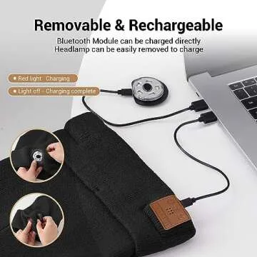 Bluetooth Beanie with LED Light - Unisex Music Hat